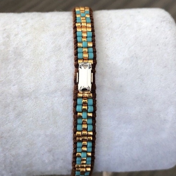 New Auth Chan Luu Turquoise Gold Mix Seed Bead Pul - Picture 4 of 4